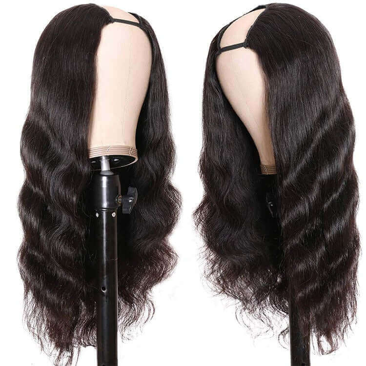 Remy Hair Wig - Body Wave Wig - High Quality - Wig for Sale - Natural Human Hair - Best Human Hair Wig - Natural Black Color - Heat Friendly - U Part Wig
