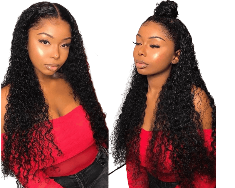 Water Wave Wigs - Black Wigs - High Quality - Wigs for Sale - Brazilian Human Hair Wigs - Long Wigs - Lace Front - Remy Hair