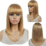 Wigs with Bangs - Straight Wigs - Lace Part Long Wigs - High Quality Wigs - Wigs for Sale - Natural Looking Wigs - Remy Hair - Synthetic Wigs