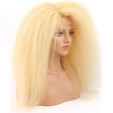 Kinky Straight Wigs - Long Blonde Wigs - High Quality - Wigs for Sale - Brazilian Human Hair Wigs - Long Wigs - Lace Front - Remy Hair