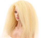 Kinky Straight Wigs - Long Blonde Wigs - High Quality - Wigs for Sale - Brazilian Human Hair Wigs - Long Wigs - Lace Front - Remy Hair