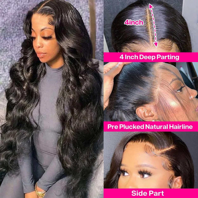 Body Wave Wigs - High Quality - Wigs for Sale - Remy Hair - Best Human Hair Wigs - Natural Looking Wigs - Natural Color - Brazilian Hair - Long Wigs
