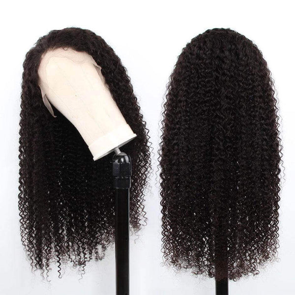 Kinky Curly - High Quality - Wig for Sale - 100% Remy Hair - Brazilian Hair - Natural Black Color - HD Transparent Lace - Human Hair Wig