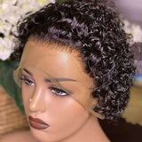 Curly Wig - Frontal Lace - High Quality - Wig for Sale - Remy Hair - Short Wig - Multiple Color Choice - Human Hair Wigs - Transparent Lace