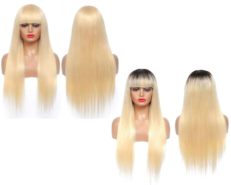 Blonde Wigs - Wigs with Bangs - Long Length Wigs - Blonde Wigs - Natural Looking Wigs - Wigshopstop Wigs - Wigs for Sale - High Quality Wigs