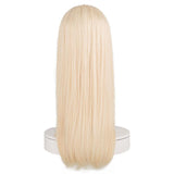 Straight Wig - Lace Frontal 4x4 Closure - Human Hair Wigs - Remy Hair Grade - Swiss Lace Base Material - high quality wigs - Pre Plucked Natural Hair Line - Blonde Wigs - Wigs with Bangs