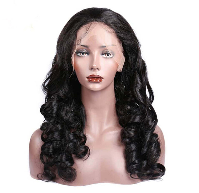 Loose Wave Wig - High Quality - Wig for Sale - 100% Remy Hair - Brazilian Hair - Natural Black Color - HD Transparent Lace - Human Hair Wig