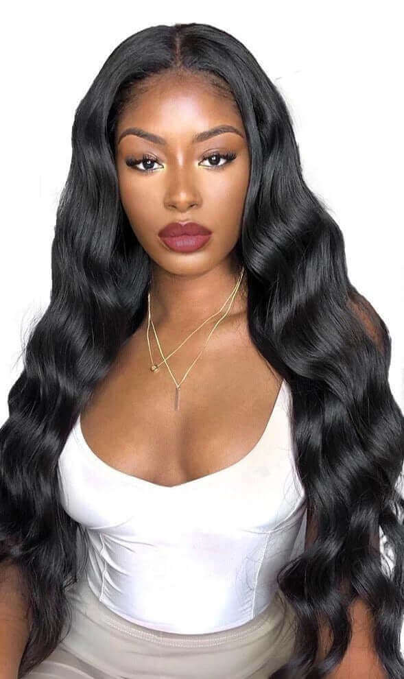 Remy Hair Wig - Body Wave Wig - High Quality - Wig for Sale - Natural Human Hair - Best Human Hair Wig - Natural Black Color - Heat Friendly - U Part Wig