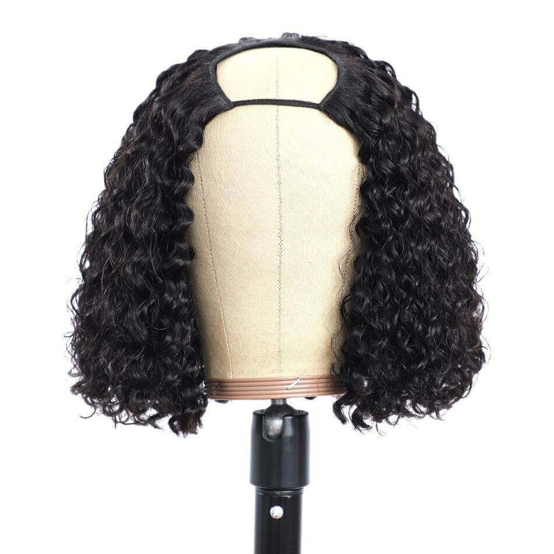 Short Bob Wig - Jerry Curl - High Quality - Wig for Sale - Remy Hair - Short Wig - Brazilian Hair - Human Hair Wig - Natural Black