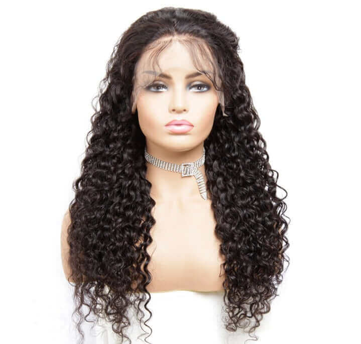 Deep Wave Wig - Long Wig - Natural Looking Wig - Human Hair Wig - Remy Hair - Brazilian Hair - High Quality - Synthetic Wig