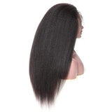 Human Hair Products - Kinky Straight - Human Hair - Transparent Lace - Brazilian Wigs Remy Hair - HD Lace Frontal Wigs - 13x6 Transparent Lace Frontal - Long Black Wigs - Water Wave Wigs
