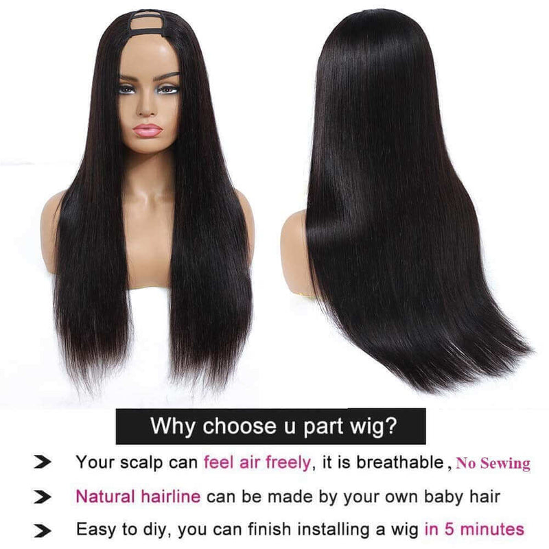 Remy Hair Wig - Straight Wig - High Quality - Wig for Sale - Natural Human Hair - Best Human Hair Wig - Natural Black Color - Heat Friendly - Average Cap Size