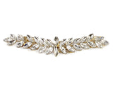 Hair Comb - Glass Crystals - High Quality - One Size - Alloy Setting - Adjustable Base - Gold Tone - Silver Tone