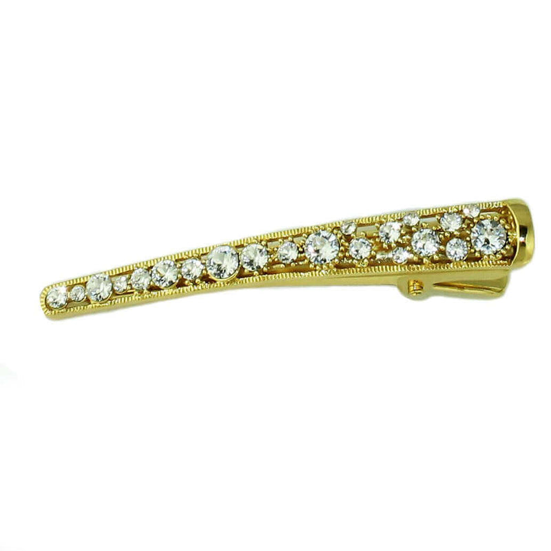 Sparkling Hair Clip - Brass Base - High Quality - Made with Swarovski crystals - 14k gold - 14k rose gold - Rhodium plating - Best Hair Clip