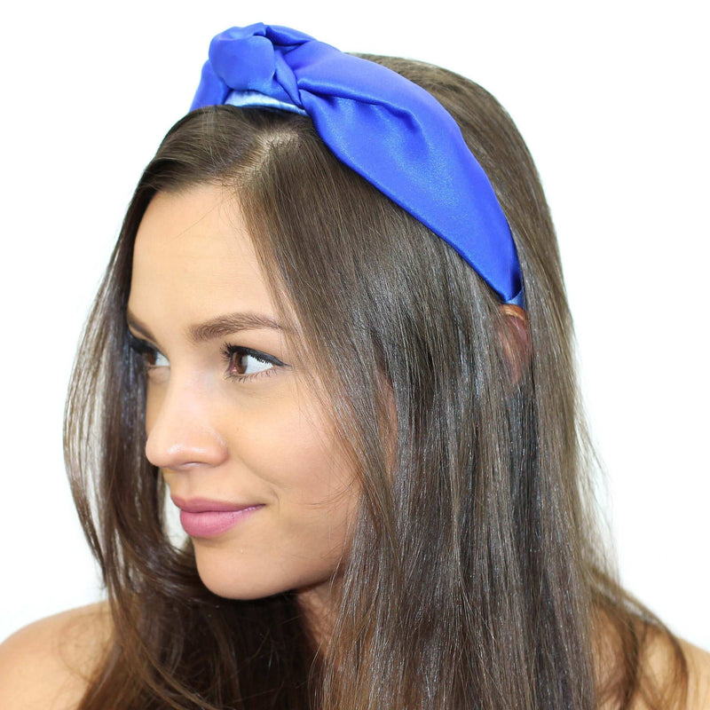 Padded Headband - 100% Silk - High Quality - Turban Look - Made in USA - One Size - Mint - White - Cobalt Blue - Black - Floral Tie Dye - Rose Floral