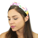 Padded Headband - 100% Silk - High Quality - Turban Look - Made in USA - One Size - Mint - White - Cobalt Blue - Black - Floral Tie Dye - Rose Floral