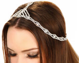 Headpiece - Crystals - High Quality - Hair Accesory - Deco Style - One Size Fits All - Gun Metal - Rhinestone - Rose Gold - Gold - Silver